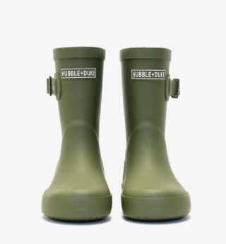 Hubble & Duke Logo Gumboots Khaki - Work Boots #9557290