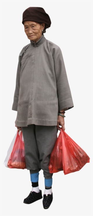 Carrying Bags Of Produce Through The Streets Of Kunming, - Girl #9557683