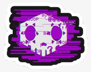 A Icon Of Of A White Skull With White Outline And A - Overwatch Sombra Logo #9557686