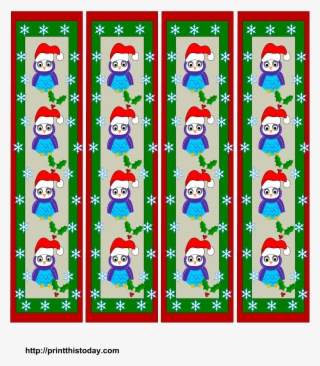Cute Owls Christmas Bookmarks Printables - Cute Printable Bookmarks Christmas #9558636