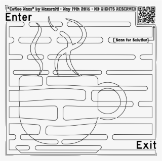 This Free Icons Png Design Of Coffee Coloring Maze #9560078