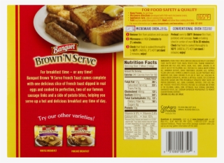 Banquet® Brown'n Serve™ French Toast Breakfast Meal - Dish #9562646