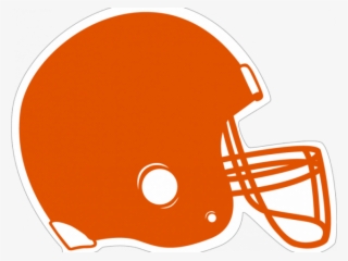 Falcon Clipart Helmet - Orange And White Football Helmet #9563003