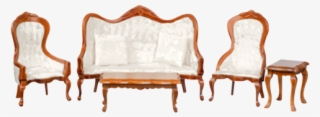 1 Inch Scale Dollhouse Victorian Living Room Set White - Dollhouse #9564455