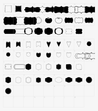 Font Characters - Kg Flavor And Frames 4 Map #9564849
