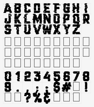 Font Characters - Font Cracked #9566564