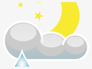 Night Clipart Rainy Night - Animasi Bulan Dan Bintang #9566746