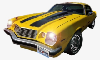 Photoshop Cut Out Of A Yellow 70s Chevrolet Camaro - First Generation Ford Mustang #9567871