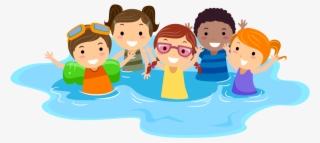 Clipart People Swimming - Children Swimming Clip Art #9568379