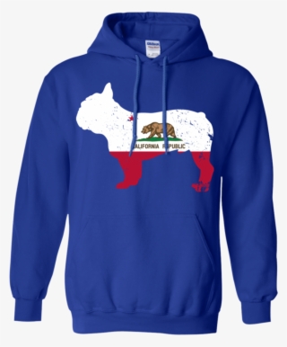 French Bulldog California Flag Pullover Hoodie 8 Oz - M&m Pulli #9568845