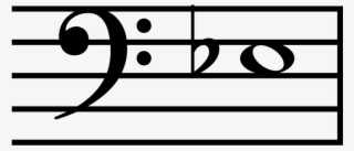 File - E3 Flat - Svg - Music Notes Bass Clef #9571955