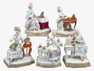 Meissen Five Senses Porcelain Figures #9573550