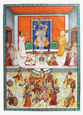 Bhog Ambrosia Min Pichwai Paintings, Lord Krishna, - Religion #9575317