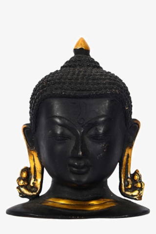 Black Buddha Face Decorative Piece Hk Bsdd 019 In Inch - Gautama Buddha #9577954