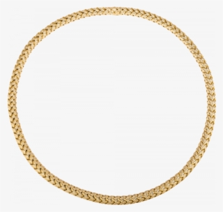 18kt Yellow Gold Vannerie Necklace - 14k Cuban Link 4mm #9578711