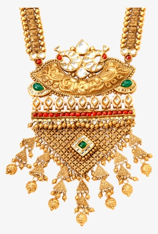 Rivaah Glass Kundan 22kt Gold Neckwear Set Jewellery - Necklace #9578718