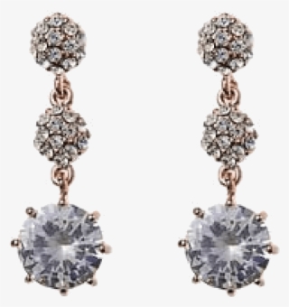 Jeminee Jewellery London Lottie Rose Gold Crystal Drop - Earrings #9578974
