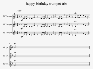 Happy Birthday Trumpet Trio Sheet Music 1 Of 1 Pages - Incredibles Theme Song Clarinet #9579097