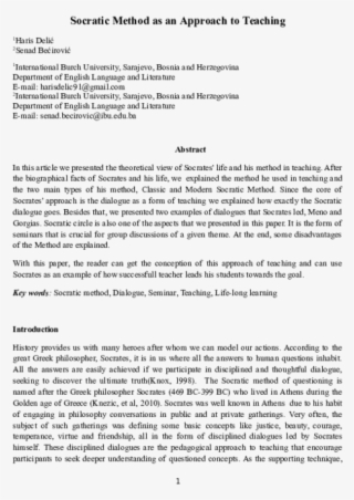 Socratic Method As An Approach To Teaching - Ejemplos De Carta Oficial De Inferior A Superior #9580414