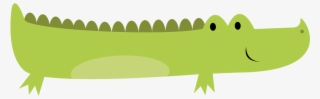 Crocodile Silhouette Clip Art - Baby Crocodile Clipart #9581791