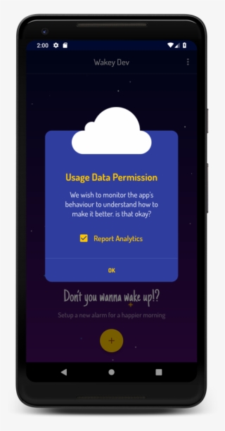 Wakey's Analytics Opt-out Dialog - Iphone #9581985