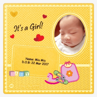 It's A Girl 999 Pure Gold Bar Yb384-b2 - Baby #9584584