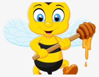 Bee Clipart King - Transparent Honey Bee Cartoon #9585500