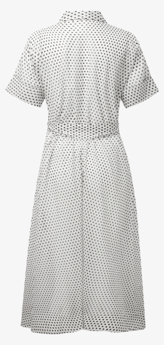 White Polka Dot Shirt Dress - Day Dress #9586827
