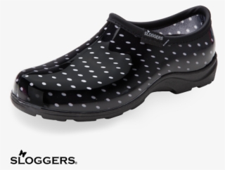Sloggers Women's Black With White Polka Dots Nursing - Slip-on Shoe #9586939