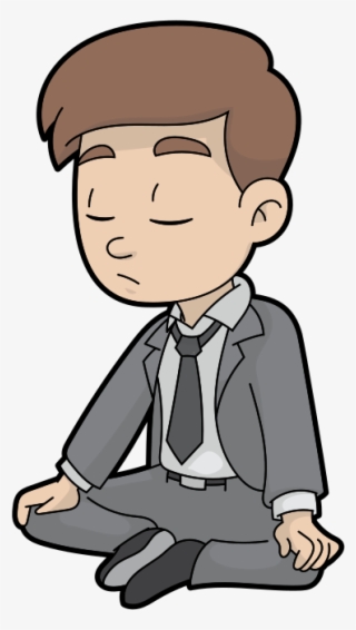 Corporate Cartoon Guy In Meditation - Cartoon Meditation - Free 