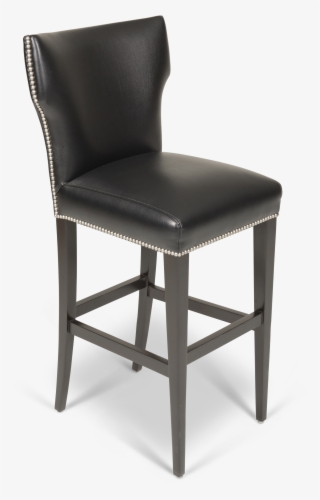 Black Barstool With Silver Accent Nail Heads - Chair #9589320