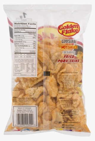 Golden Flake Pork Skins, Louisiana Hot Sauce - Golden Flake Pork Rinds Nutrition #9590656
