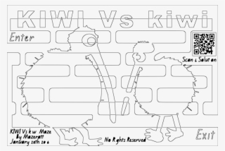 Kiwi Vs Kiwi Coloring For Grown Ups Maze - Diagram #9591176
