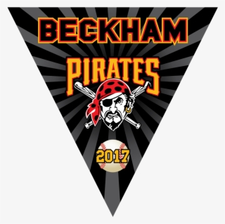 Baseball Triangle Pennants Blackline - Pittsburgh Pirates #9592421