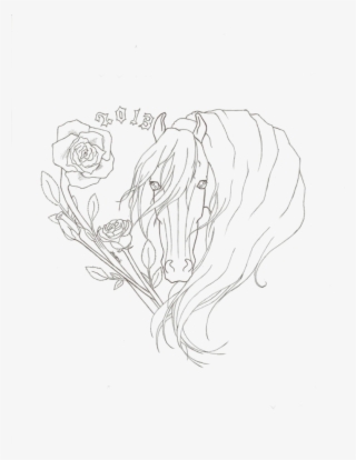 At Getdrawings Com Free For Personal Use - Horse Rose Drawing #9594187