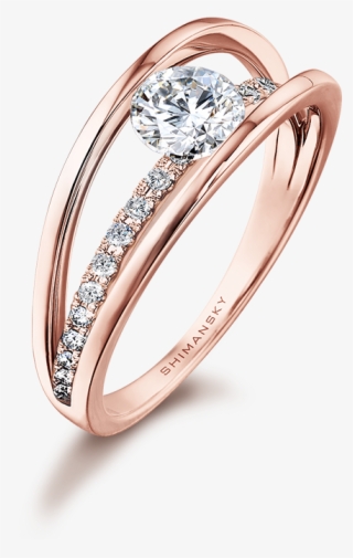 Rose Gold Evolym Micro Set Engagement Ring - Shimansky Engagement Rings #9595383
