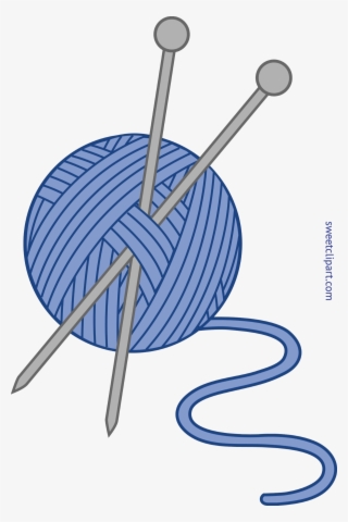 Knitting Yarn Needles Blue Clip Art - Knitting Needles Clip Art #9596517