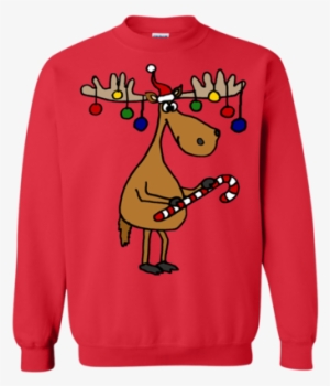 Ugly Christmas Sweaters Cool Funny Moose With Christmas - Crew Neck #960167