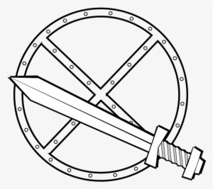 This Graphics Is Round Jian Hedun About Overview, Shields, - Cartoon Sword And Shield #961049