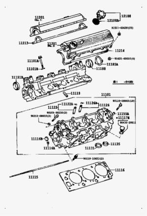 3vze Head - Toyota 4runner Gasket, Cylinder Head. Cylinder Head #961161
