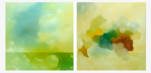 Tweeluik Diptychon2 - Watercolor Paint #961885