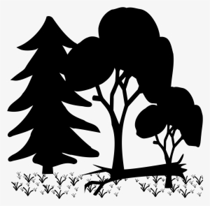 File Mixed Silhouette Scaled Png Transparent - Picto Forest #962037
