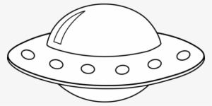 Ufo Black And White Clipart - Flying Saucer Clip Art #963144