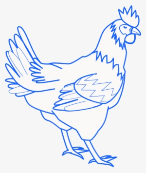 Blue Chicken Svg Clip Arts 504 X 598 Px #965034