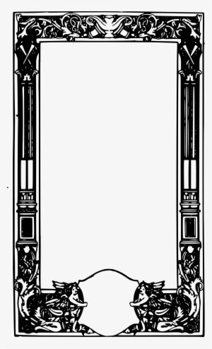Jpg Black And White Library Angel Big Image Png - Ornate Border Clipart #965138
