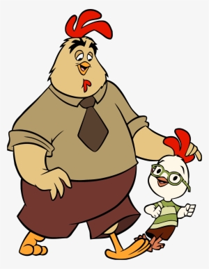 Chicken Little And Father Clipart Png - Clip Art #965244