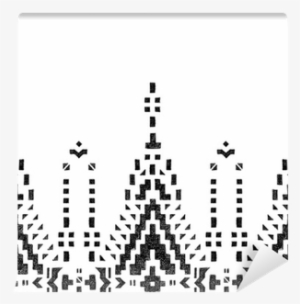 Hand Drawn Tribal Seamless Border Wall Mural • Pixers® - Door #965321