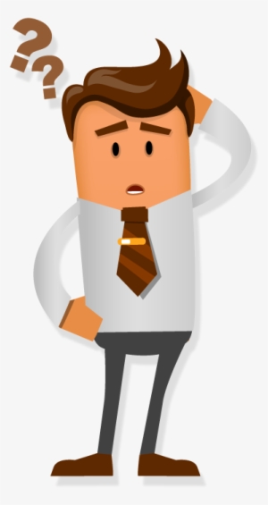 People Confused Png Clip Freeuse Library - Confused Man Cartoon Png #965677