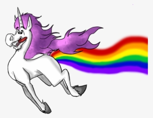 A Funny Character Of The Muzzle Of A Unicorn - Magical Rainbow Farting Unicorn #966017