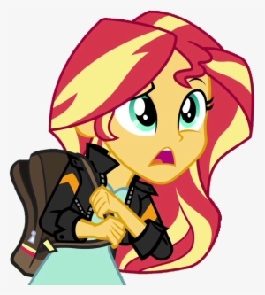 Fella, Bag, Clothes, Confused, Equestria Girls, Female, - Equestria Girls Sunset Shimer #966590